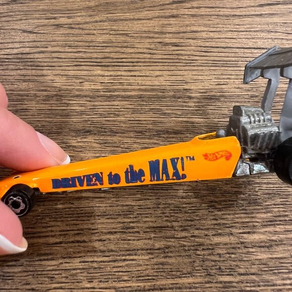 Hot Wheels 1992 Mattel Driven To The Max Dragster Diecast Car Orange Black Gray - Picture 3 of 5